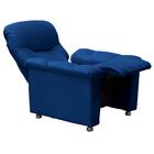 Poltrona De Descanso Do Papai Reclinável Em Veludo Azul Lande