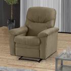 Poltrona De Descanso Do Papai Reclinável Em Veludo Castor Cry