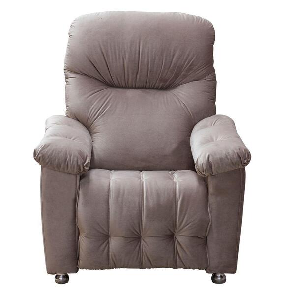 Poltrona De Descanso Do Papai Reclinável Em Veludo Marrom Cla