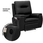 Poltrona De Descanso Reclinável Automática Corino Preto Quinn