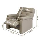 Poltrona De Descanso Reclinável Bege Suede Merak Shop Jm