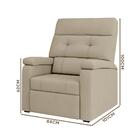 Poltrona De Descanso Reclinável Bege Suede Merak Shop Jm
