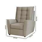 Poltrona De Descanso Reclinável Bege Suede Zane Shop Jm