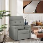 Poltrona De Descanso Reclinável Camurça Veludo Merak Shop Jm