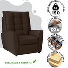 Poltrona De Descanso Reclinável Chocolate Suede Zane Shop Jm