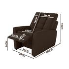 Poltrona De Descanso Reclinável Chocolate Suede Zane Shop Jm