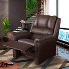 Poltrona De Descanso Reclinável Corino Marrom Café Zoe