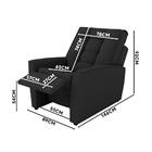 Poltrona De Descanso Reclinável Negro Suede Zane Shop Jm