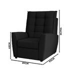 Poltrona De Descanso Reclinável Negro Suede Zane Shop Jm