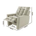 Poltrona De Descanso Reclinável Off White Veludo Zane Shop Jm