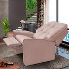 Poltrona De Descanso Reclinável Suede Rose Maristela Shop Jm
