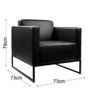 Poltrona De Espera Martiflex Show 1 Lugar Com Base Em Aço Tub