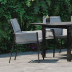 Poltrona de Jardim em Alumínio 84x57cm Cinza Orion Delta Naterial