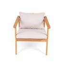 Poltrona de Jardim para Relaxar Madeira 66x67,5cm Polisten Castanho Lima Butzke