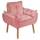 Poltrona De Luxo Opalla Opala Envio Rápido Tecido Rosa - Wd D