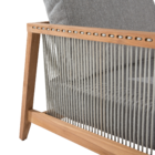 Poltrona para Jardim de Madeira Lita Cinza 56x88x68cm Naterial