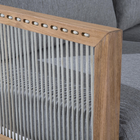 Poltrona para Jardim de Madeira Lita Cinza 56x88x68cm Naterial