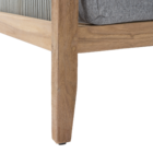 Poltrona para Jardim de Madeira Lita Cinza 56x88x68cm Naterial