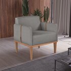 Poltrona De Madeira Eucalipto, Com Braço Em Cinto De Couro E