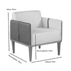 Poltrona De Madeira Eucalipto, Com Braço Em Cinto De Couro E