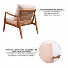 Poltrona De Madeira Maciça Tauari E Corda Naútica E Estofada