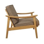 Poltrona De Madeira Natural Amy  Marrom