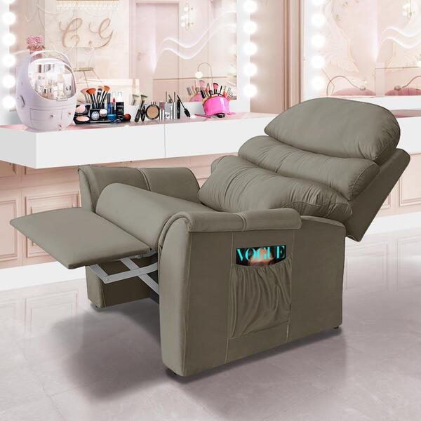 Poltrona De Maquiagem Art Ayla Bege Sued