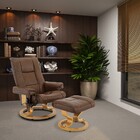 Poltrona De Massagem Tustin Elétrica Reclinável Giratória Pu