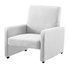 Poltrona De Recepção Camila Suede Branco - Dominic Decor