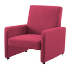 Poltrona De Recepção Camila Suede Rosa Pink - Dominic Decor