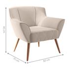 Poltrona De Sala Para Decoração Italva Inca Areia