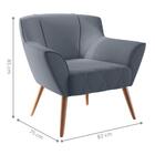 Poltrona De Sala Para Decoração Italva Inca Chumbo