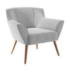 Poltrona De Sala Para Decoração Italva Linha Cinza