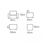 Poltrona De Veludo Konforto Veneza Reclinável Com Puff