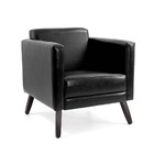 Poltrona Debby Corano Preto C-05 Pés Palito Madeira - D'rossi