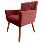 Poltrona Decoração Cecília Para Clinica Estética Bordô