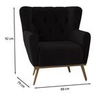 Poltrona Decoraçao Recepçao Pes Madeira Gm Milani Store