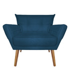 Poltrona Decoratica Livia Suede Azul Royal - Dominic Decor