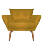 Poltrona Decoratica Livia Suede Mostarda - Dominic Decor