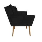 Poltrona Decoratica Livia Suede Preto - Dominic Decor