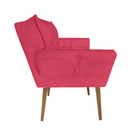 Poltrona Decoratica Livia Suede Rosa Pink - Dominic Decor