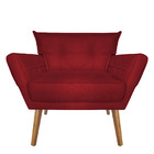 Poltrona Decoratica Livia Suede Vinho - Dominic Decor