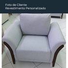 Poltrona Decorativa 102cm Perry Linho Cinza Claro - Sallar Ho