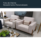 Poltrona Decorativa 116cm Ouro Veludo Cinza - Sallar Home