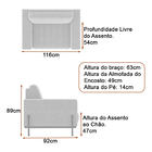 Poltrona Decorativa 116cm Ouro Veludo Verde Petróleo - Sallar