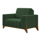 Poltrona Decorativa 116cm Ouro Veludo Verde - Sallar Home