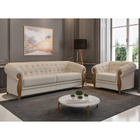 Poltrona Decorativa 121cm Pugle Bouclé Suave Bege - Sallar Ho