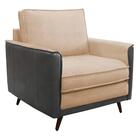 Poltrona Decorativa 2599 Linho Corino Pes Palito Graz