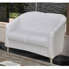 Poltrona Decorativa 2 Lugares Roma Gazin - Corino Branco