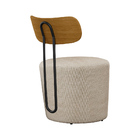 Poltrona Decorativa 54cm Inter Linho Bege - Sallar Home